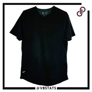 Bylt Premium Basics Mens Drop Cut Short Sleeve‎ Crew Neck T-Shirt Black Large